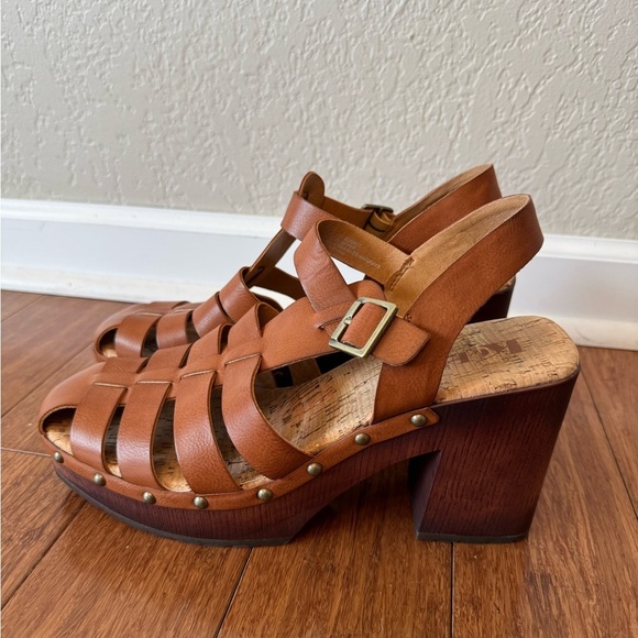 Korks Whitney Platform Strappy Sandals Women's Size 10 M Tan Brown - Picture 2 of 12